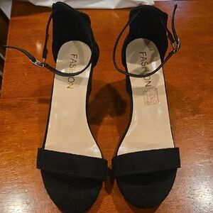 Black Ankle-Strap Women's Sandals